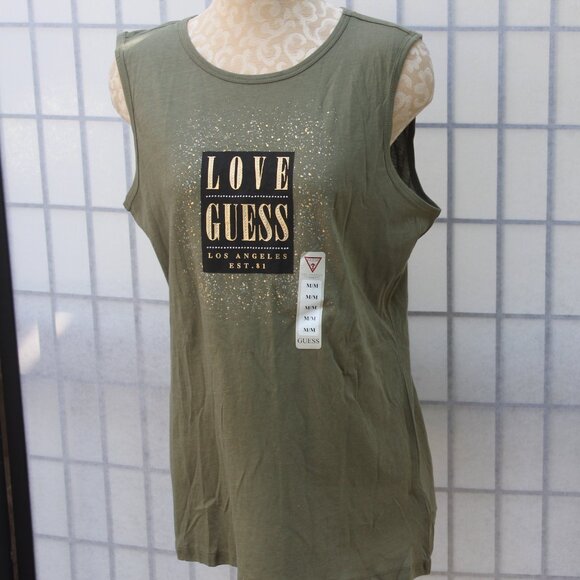 Guess women's t-shirt tank top size Medium - Picture 1 of 7
